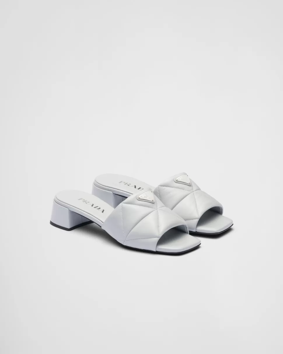 Prada Sandalias De Napa Acolchada^Mujer PANTUFLAS Y CHINELAS
