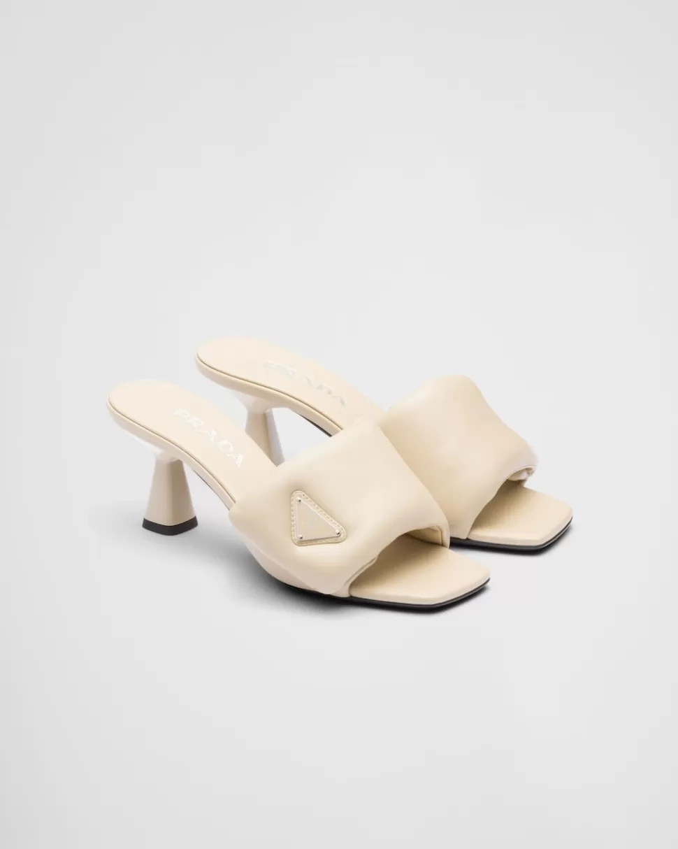 Prada Sandalias De Napa Acolchada Soft^Mujer PANTUFLAS Y CHINELAS