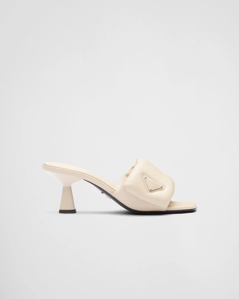 Prada Sandalias De Napa Acolchada Soft^Mujer PANTUFLAS Y CHINELAS