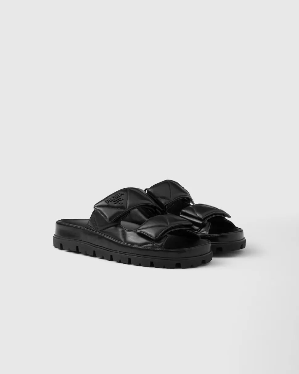 Prada Sandalias De Napa Acolchadas^Mujer PANTUFLAS Y CHINELAS