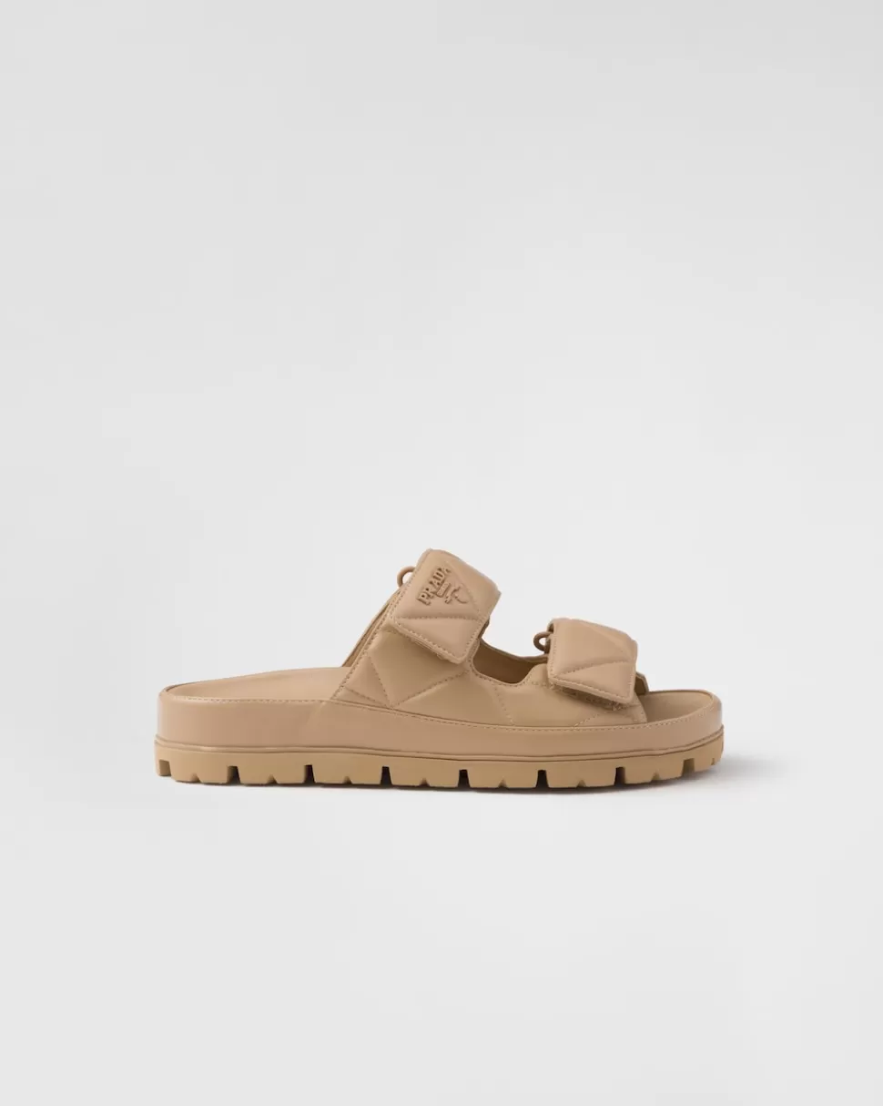Prada Sandalias De Napa Acolchadas^Mujer PANTUFLAS Y CHINELAS