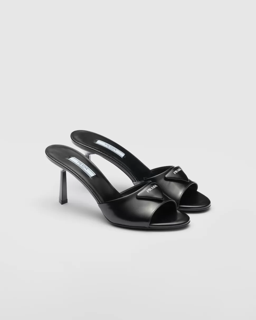 Prada Sandalias De Piel Cepillada^Mujer PANTUFLAS Y CHINELAS