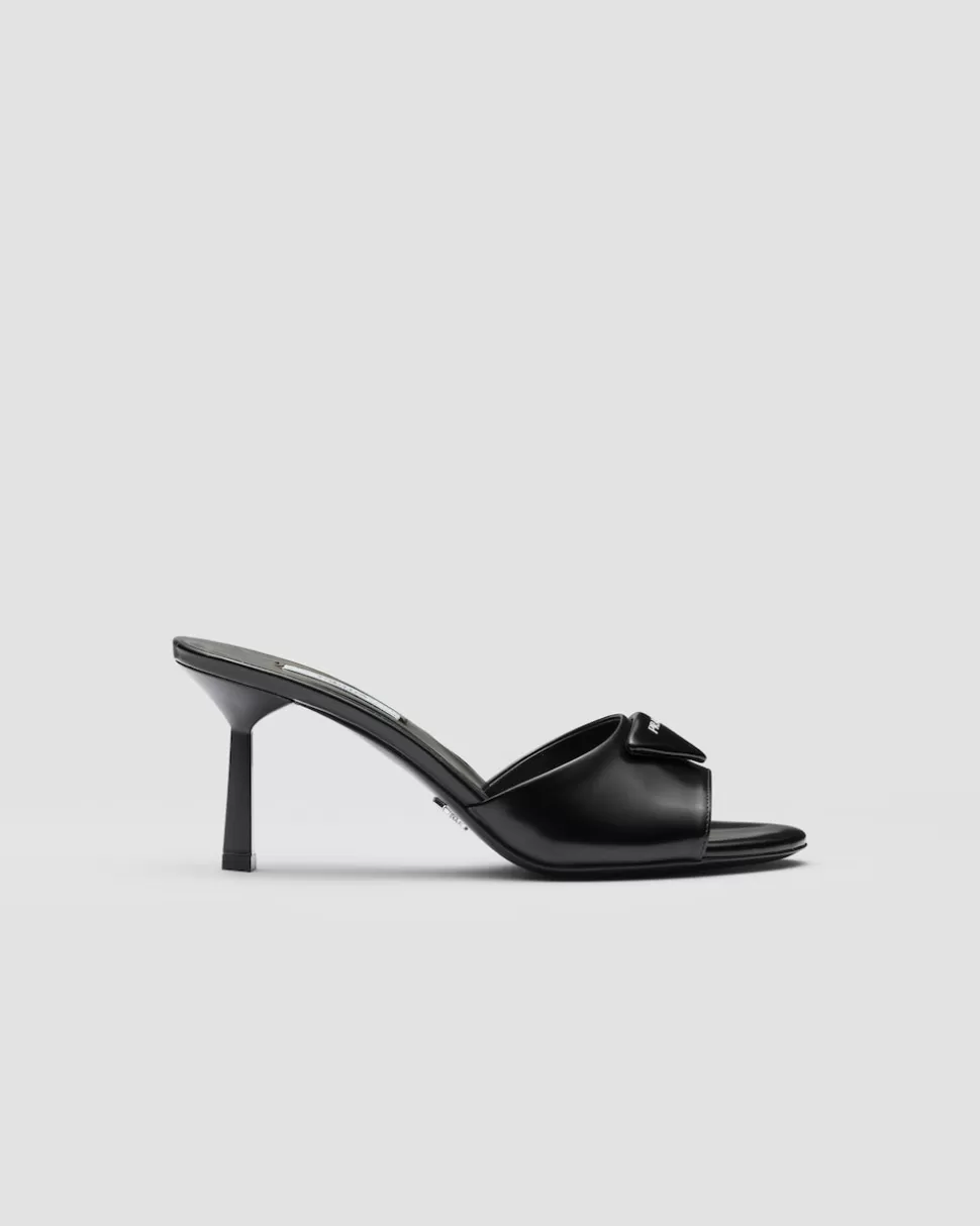 Prada Sandalias De Piel Cepillada^Mujer PANTUFLAS Y CHINELAS