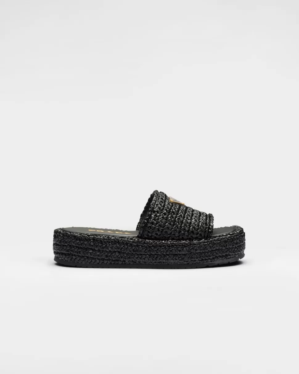 Prada Sandalias De Plataforma De Croché^Mujer PANTUFLAS Y CHINELAS