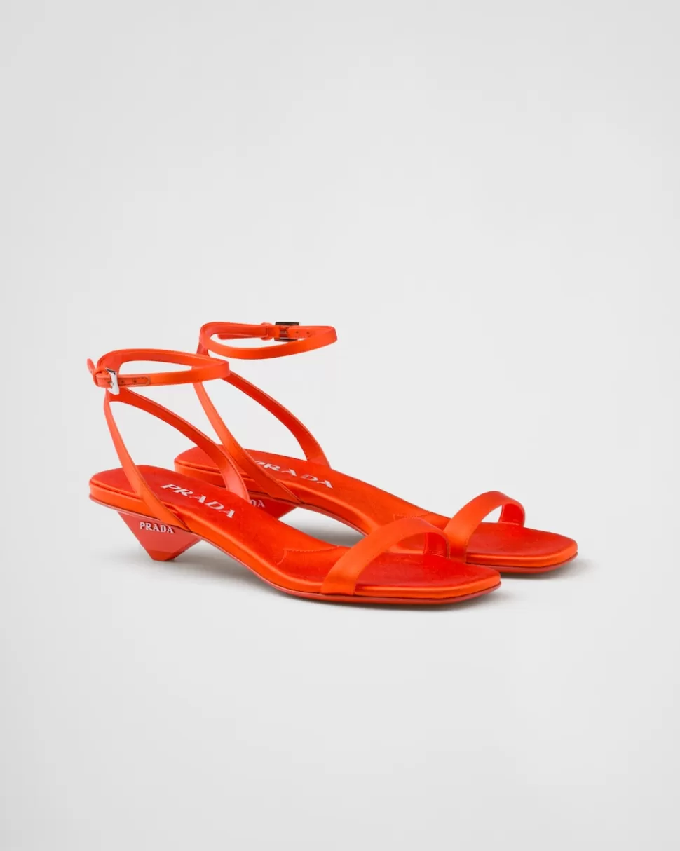 Prada Sandalias De Satén^Mujer SANDALIAS