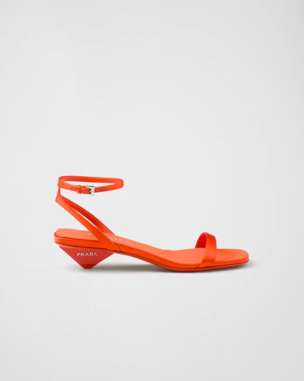 Prada Sandalias De Satén^Mujer SANDALIAS