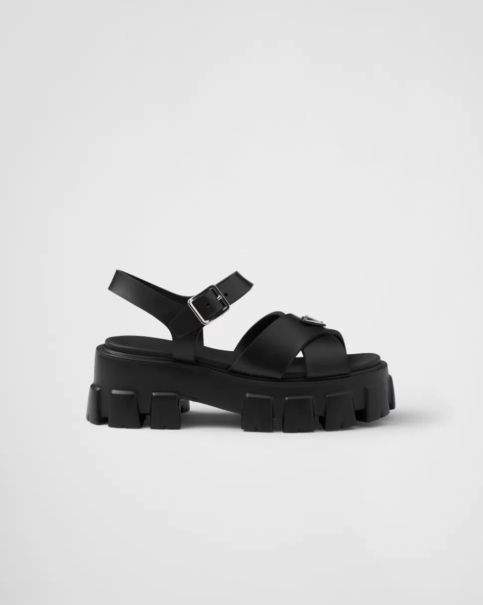 Prada Sandalias Monolith De Goma^Mujer SANDALIAS