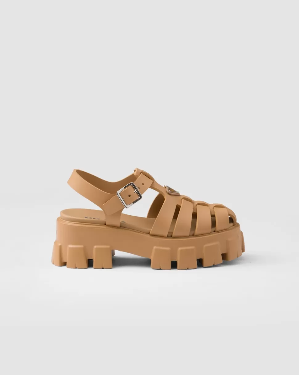 Prada Sandalias Monolith De Goma^Mujer SANDALIAS