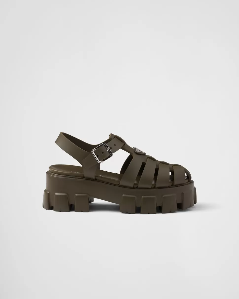 Prada Sandalias Monolith De Goma^Mujer SANDALIAS