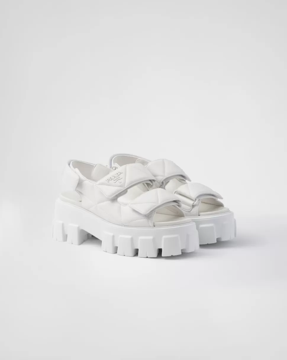 Prada Sandalias Monolith De Napa^Mujer SANDALIAS