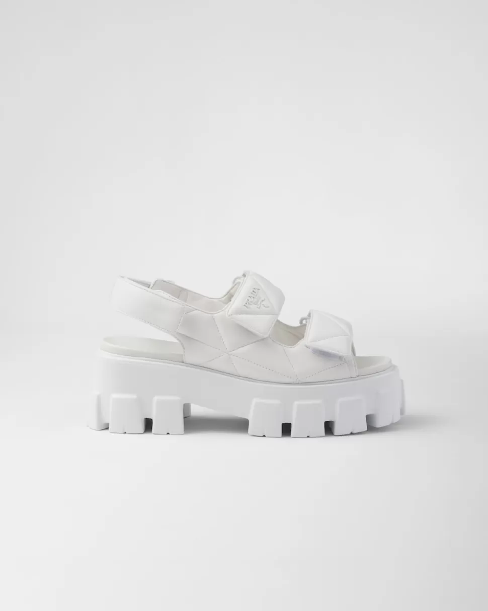 Prada Sandalias Monolith De Napa^Mujer SANDALIAS