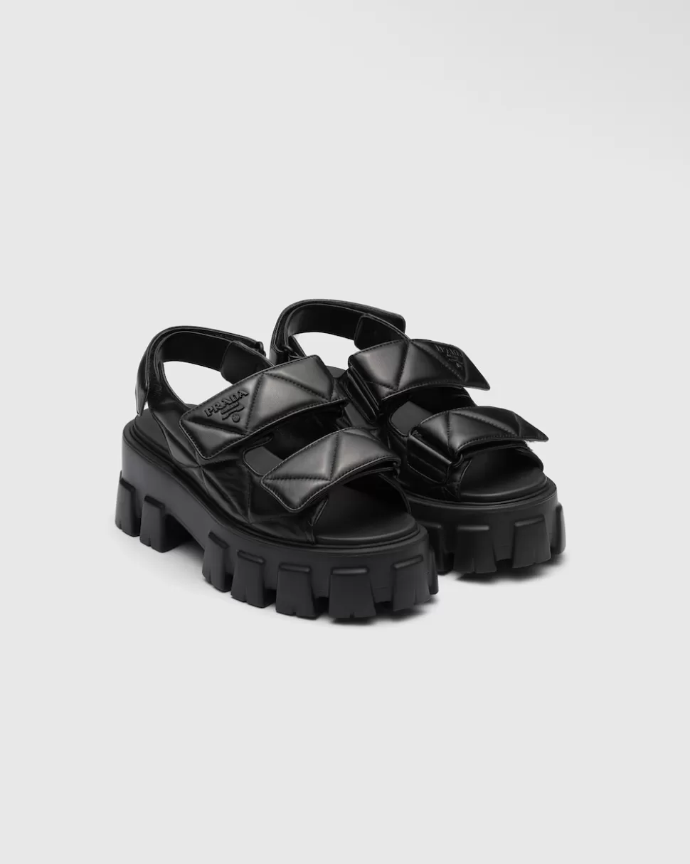 Prada Sandalias Monolith De Napa^Mujer SANDALIAS