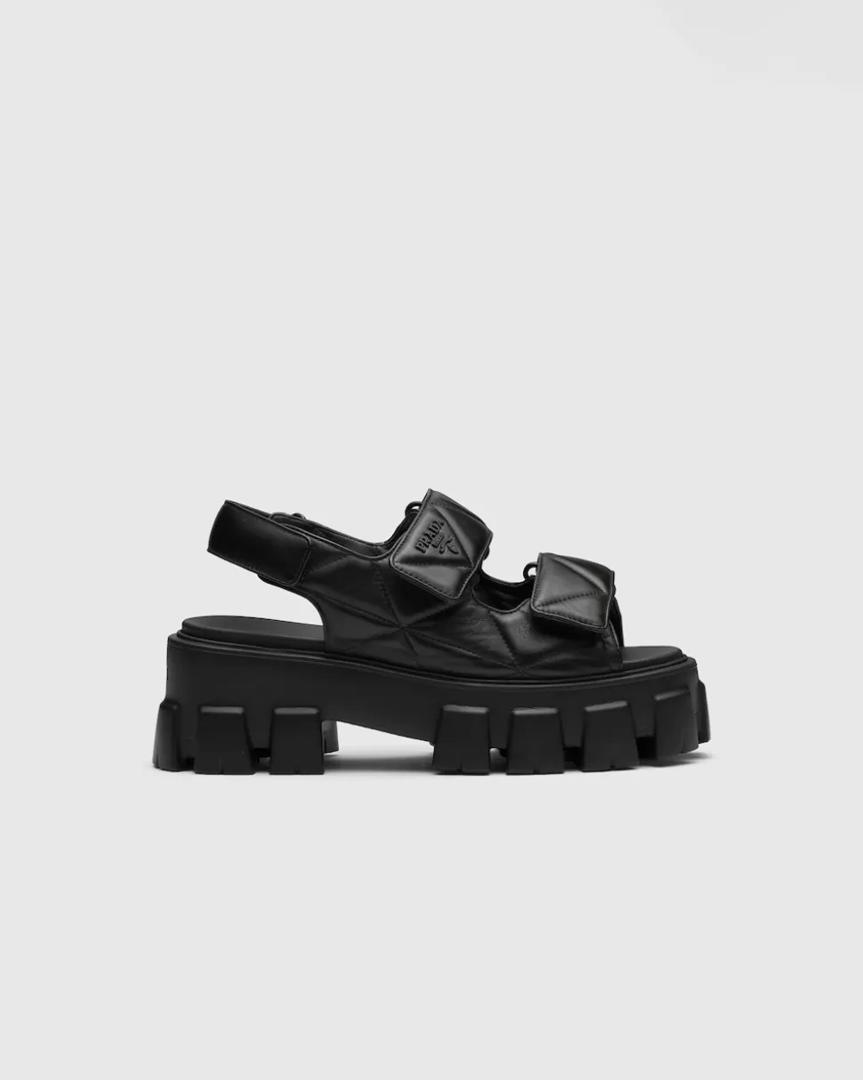 Prada Sandalias Monolith De Napa^Mujer SANDALIAS