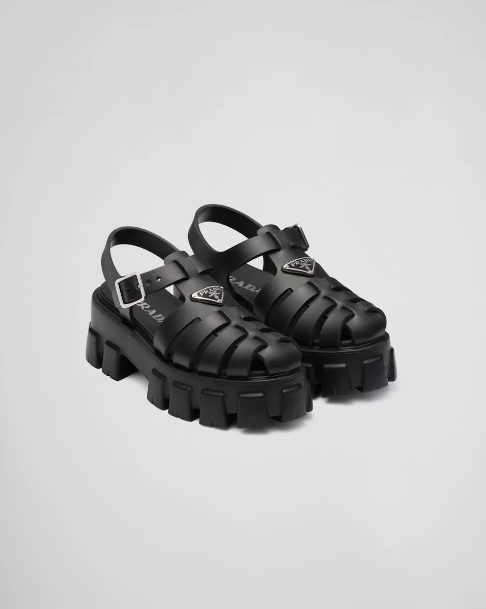 Prada Sandalias Monolith En Goma^Mujer SANDALIAS