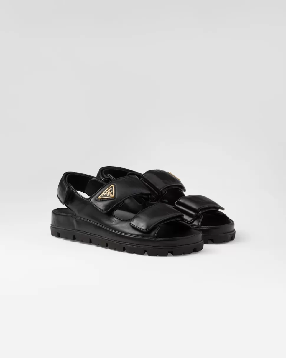 Prada Sandalias Planas De Napa^Mujer SANDALIAS