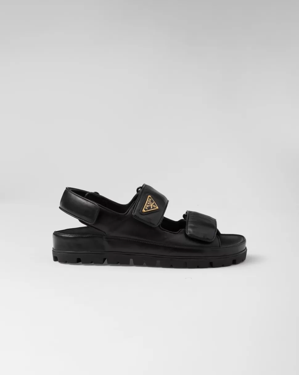 Prada Sandalias Planas De Napa^Mujer SANDALIAS