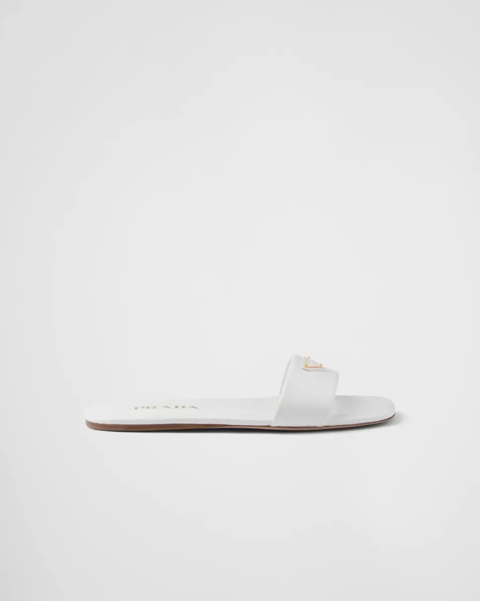 Prada Sandalias Planas De Piel^Mujer PANTUFLAS Y CHINELAS