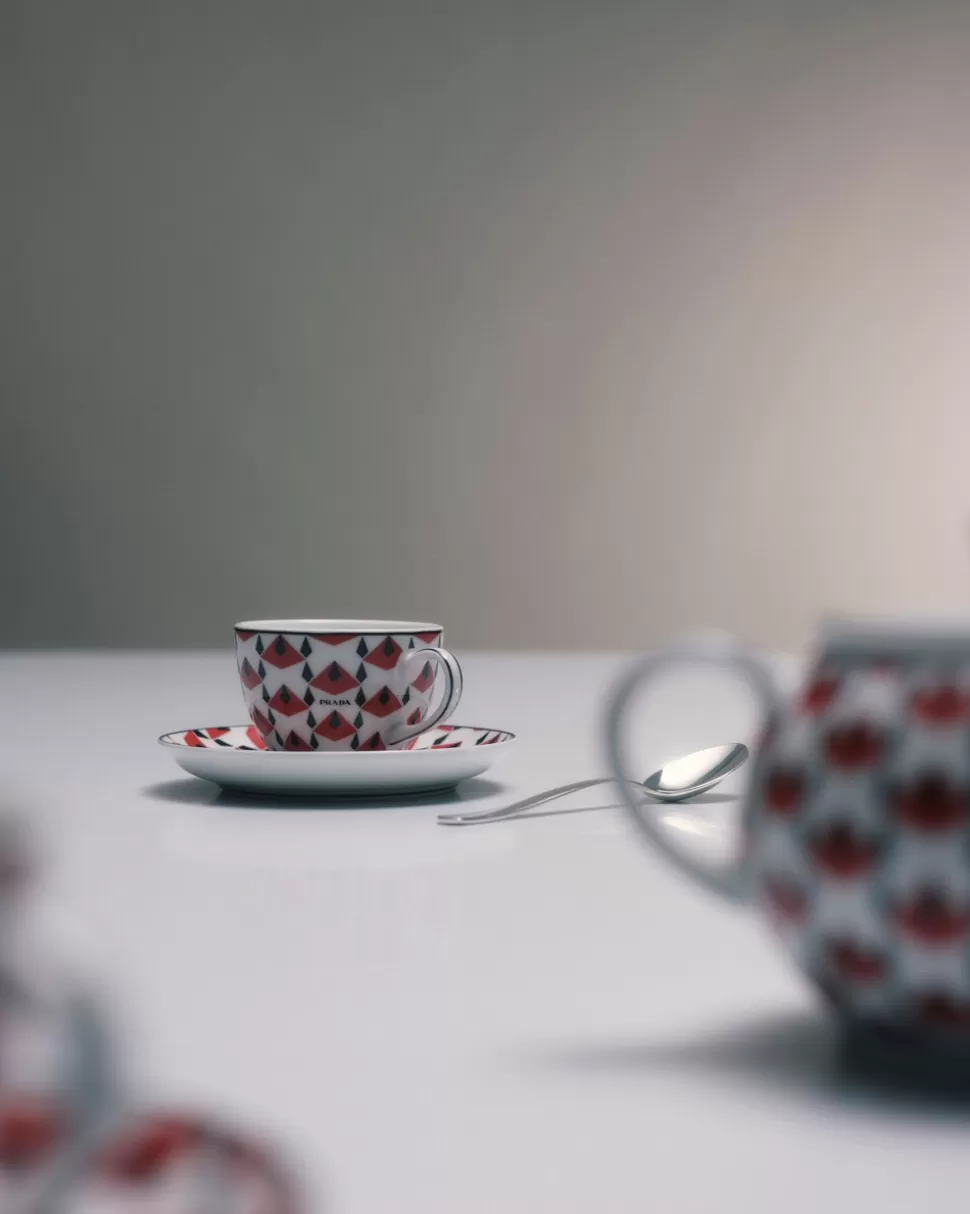 Prada Set De Cuatro Tazas De Café De Porcelana - Vienna Red^ TÉ Y CAFÉ