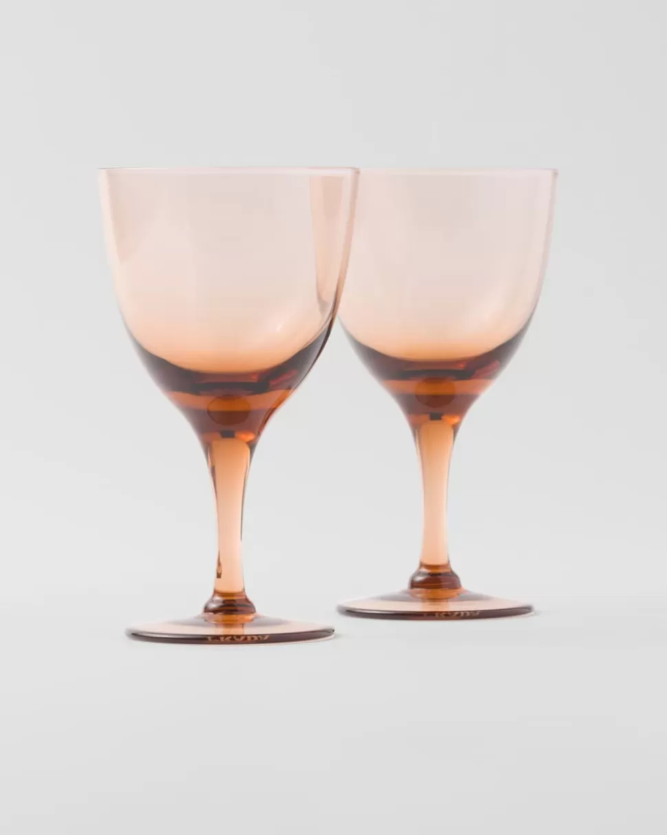 Prada Set De Dos Copas De Agua De Cristal - New York^ COPAS Y VASOS