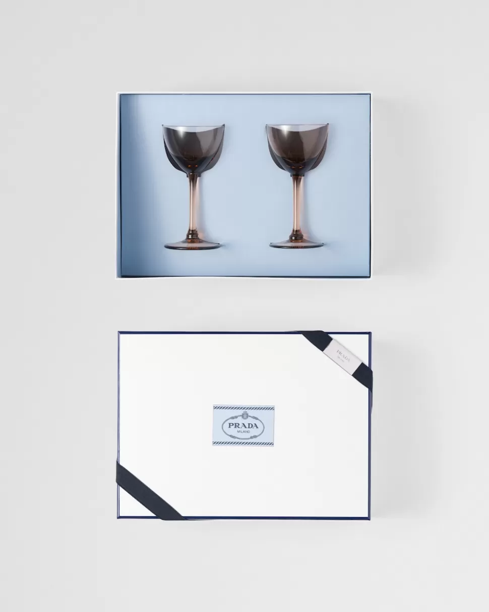 Prada Set De Dos Copas De Cóctel De Cristal - New York^ COPAS Y VASOS