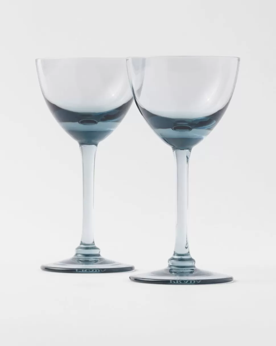 Prada Set De Dos Copas De Cóctel De Cristal - New York^ COPAS Y VASOS