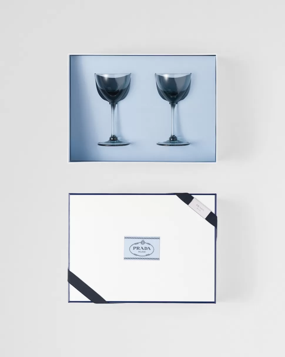 Prada Set De Dos Copas De Cóctel De Cristal - New York^ COPAS Y VASOS
