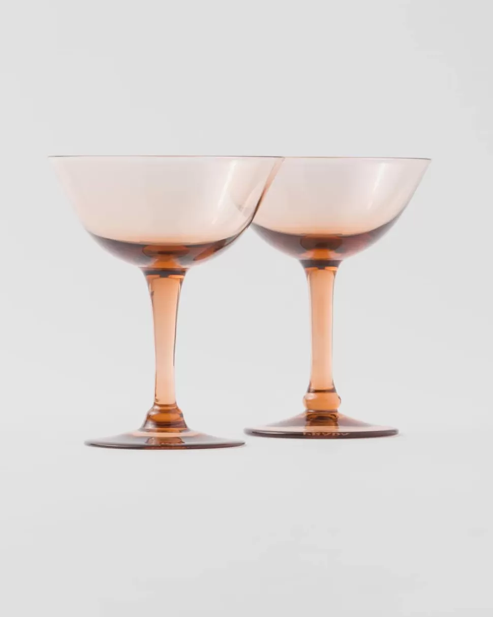 Prada Set De Dos Copas De Champán Pompadour De Cristal - New York^ COPAS Y VASOS