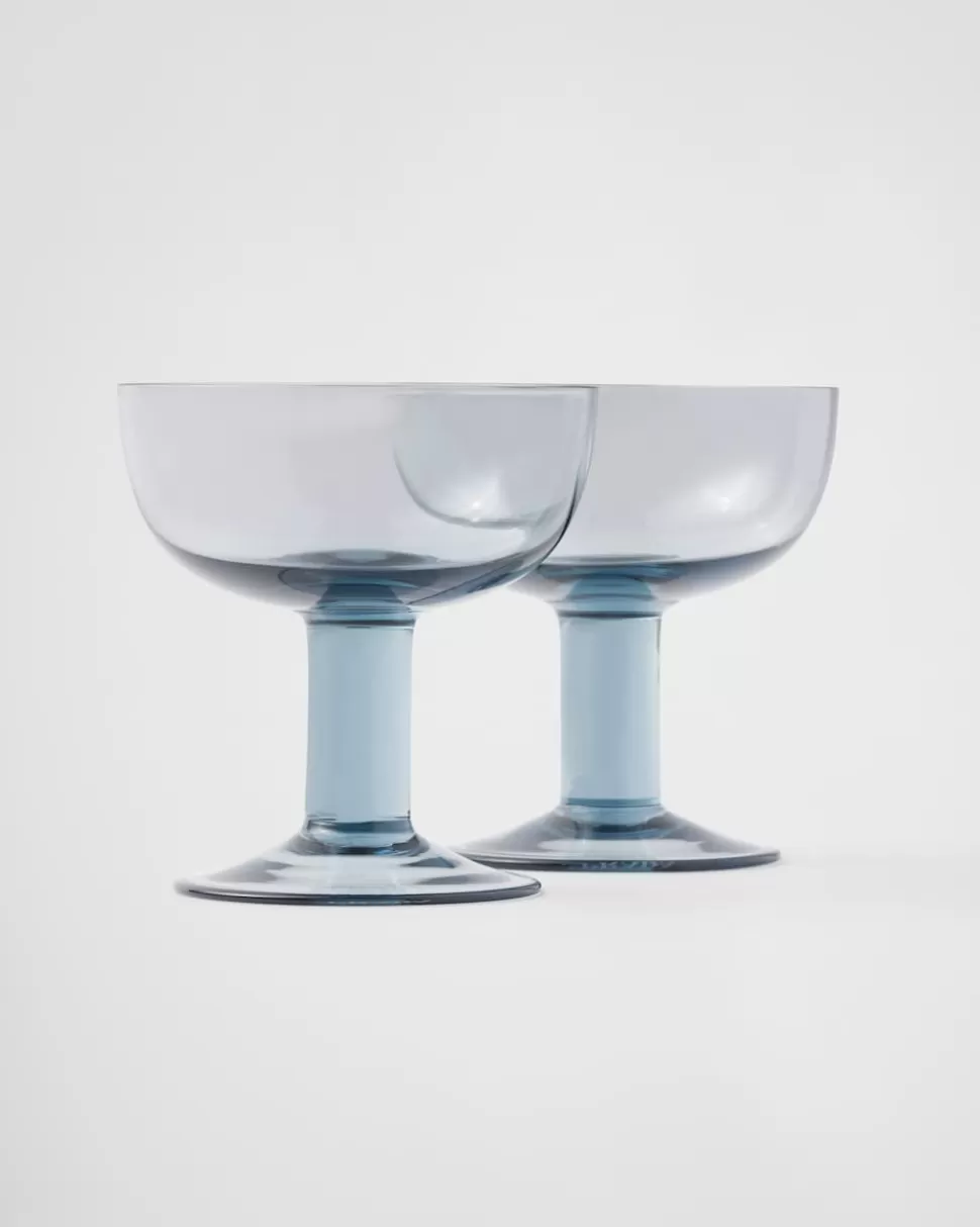 Prada Set De Dos Copas De Champán Pompadour De Cristal - Plinth^ COPAS Y VASOS