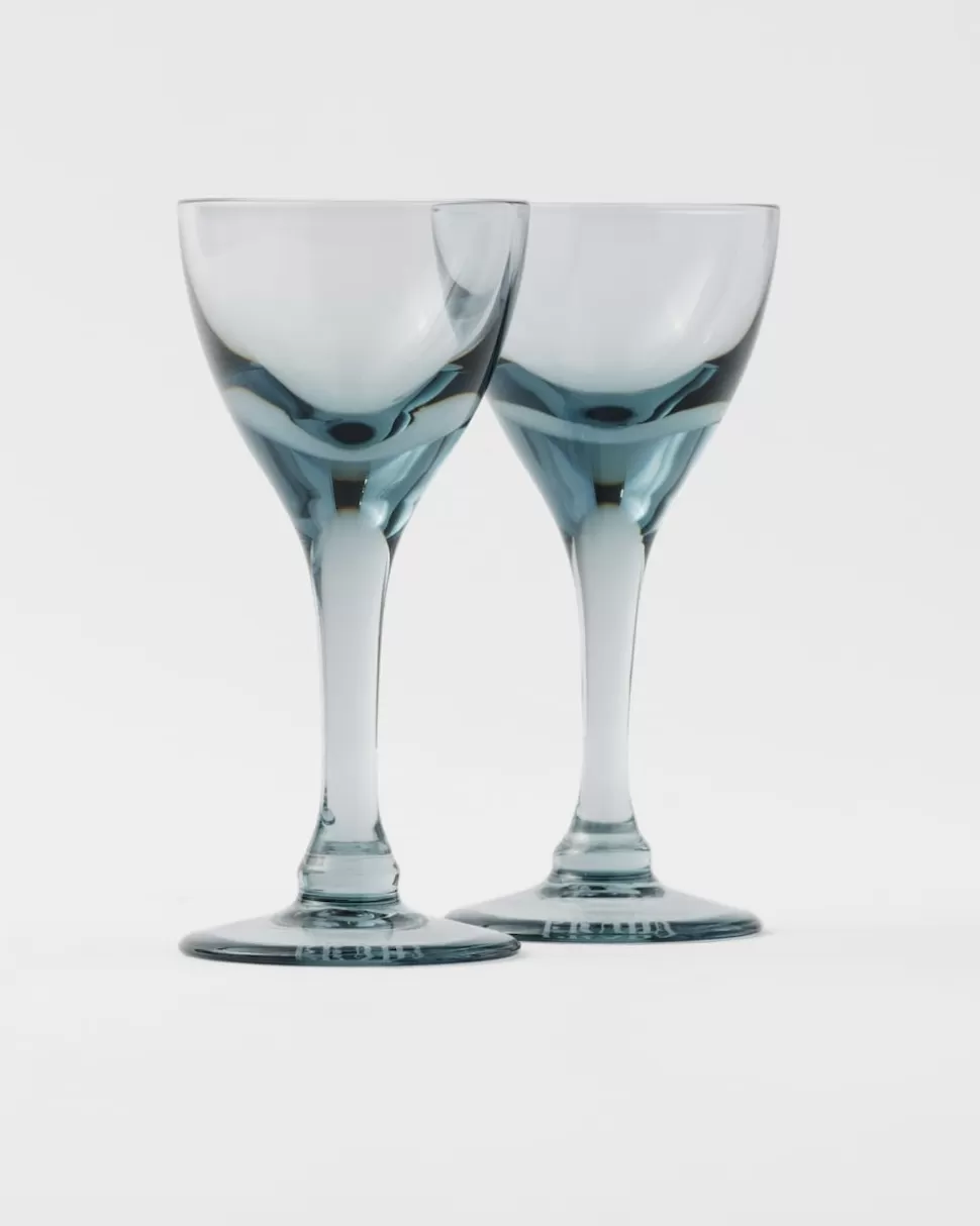 Prada Set De Dos Copas De Licor De Cristal - New York^ COPAS Y VASOS