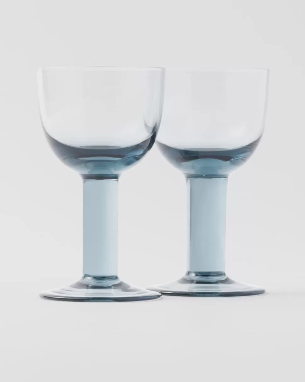 Prada Set De Dos Copas De Vino Blanco De Cristal - Plinth^ COPAS Y VASOS