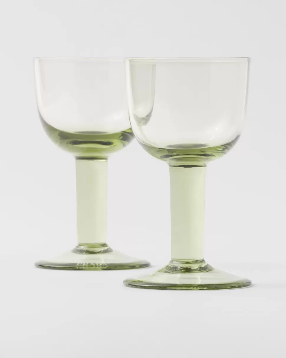 Prada Set De Dos Copas De Vino Blanco De Cristal - Plinth^ COPAS Y VASOS