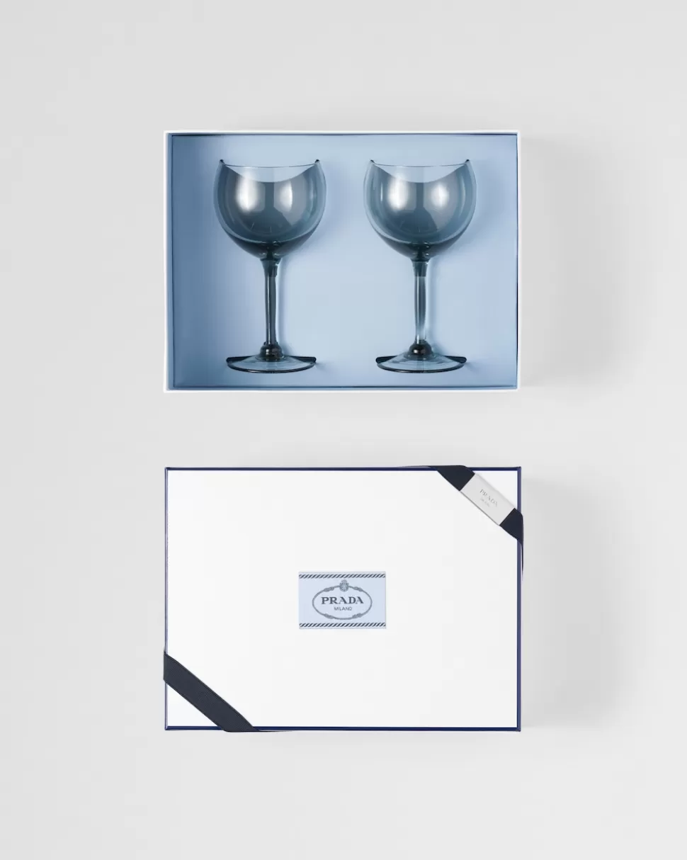 Prada Set De Dos Copas De Vino Tinto De Cristal - New York^ COPAS Y VASOS