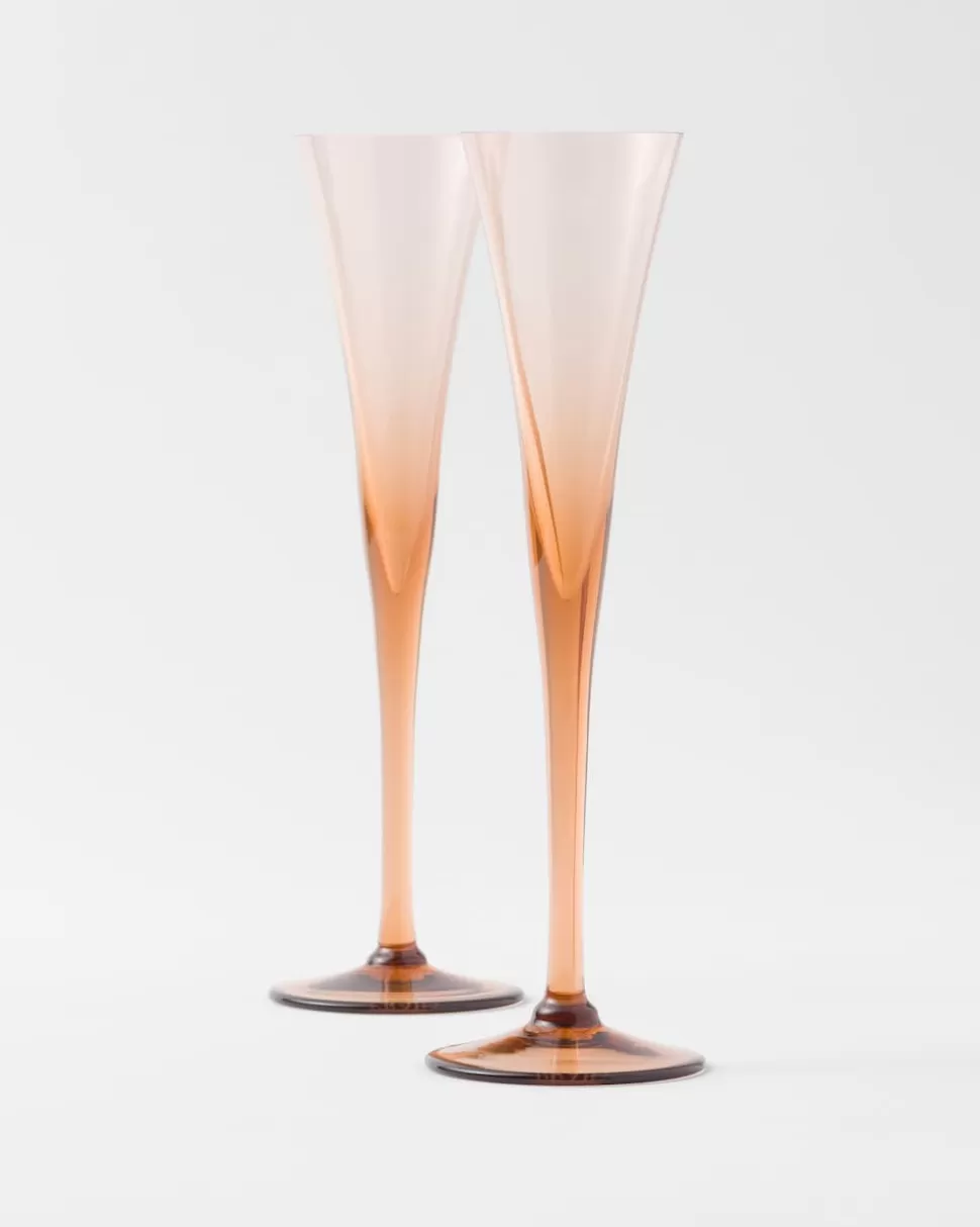 Prada Set De Dos Copas Flauta De Cristal - New York^ COPAS Y VASOS