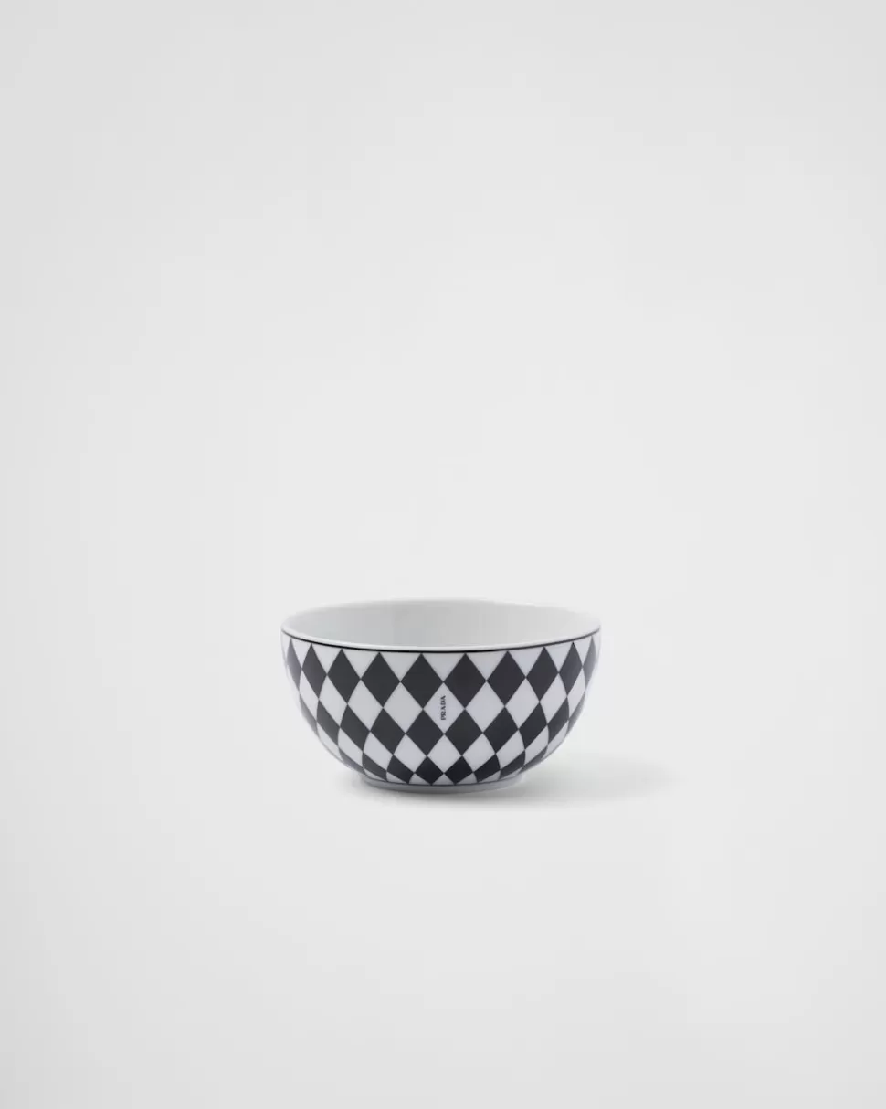 Prada Set De Dos Cuencos De Arroz O Cereales De Porcelana - Checkerboard^ PLATOS Y BOLES