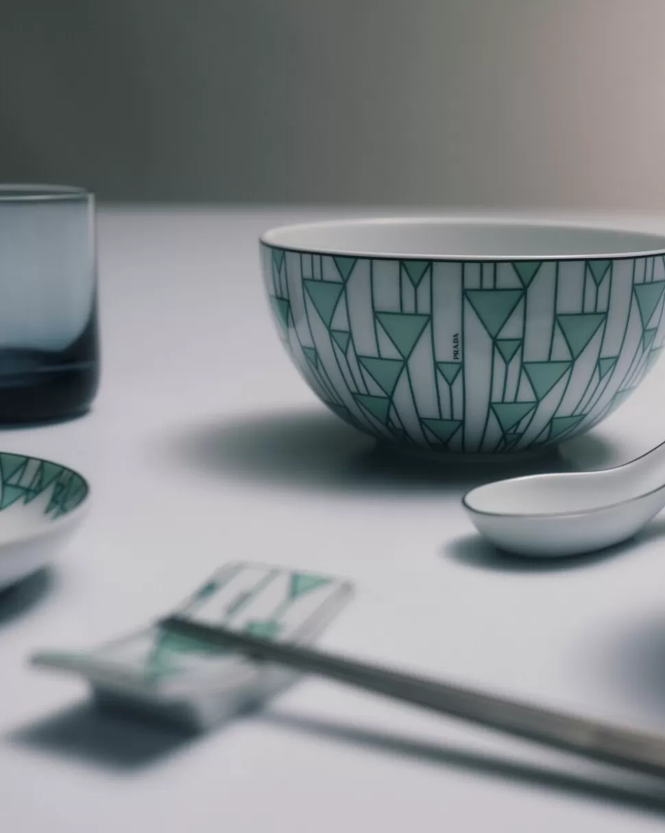 Prada Set De Dos Cuencos De Arroz O Cereales De Porcelana - Vienna Green^ PLATOS Y BOLES