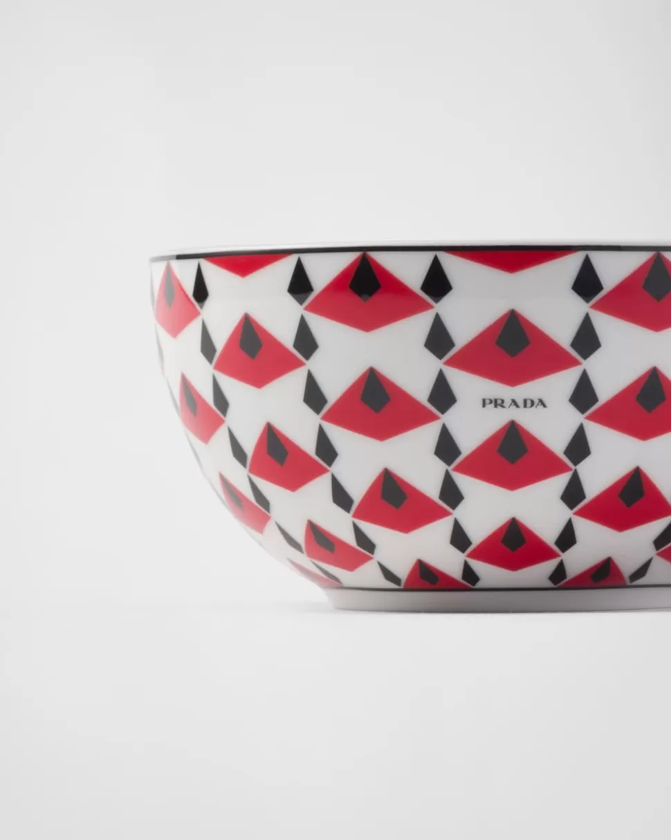 Prada Set De Dos Cuencos De Arroz O Cereales De Porcelana - Vienna Red^ PLATOS Y BOLES