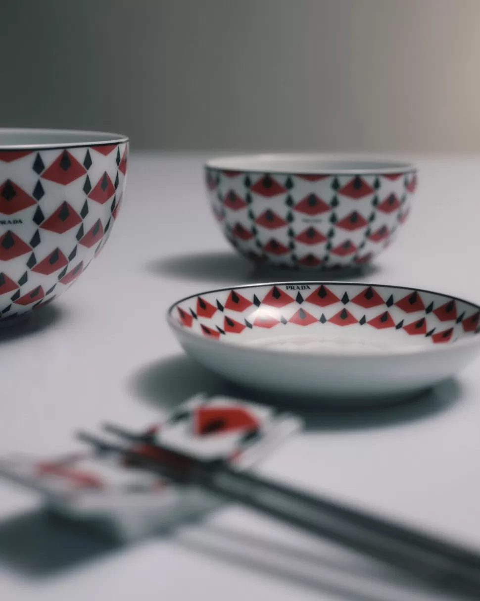 Prada Set De Dos Cuencos De Salsa De Porcelana - Vienna Red^ PLATOS Y BOLES