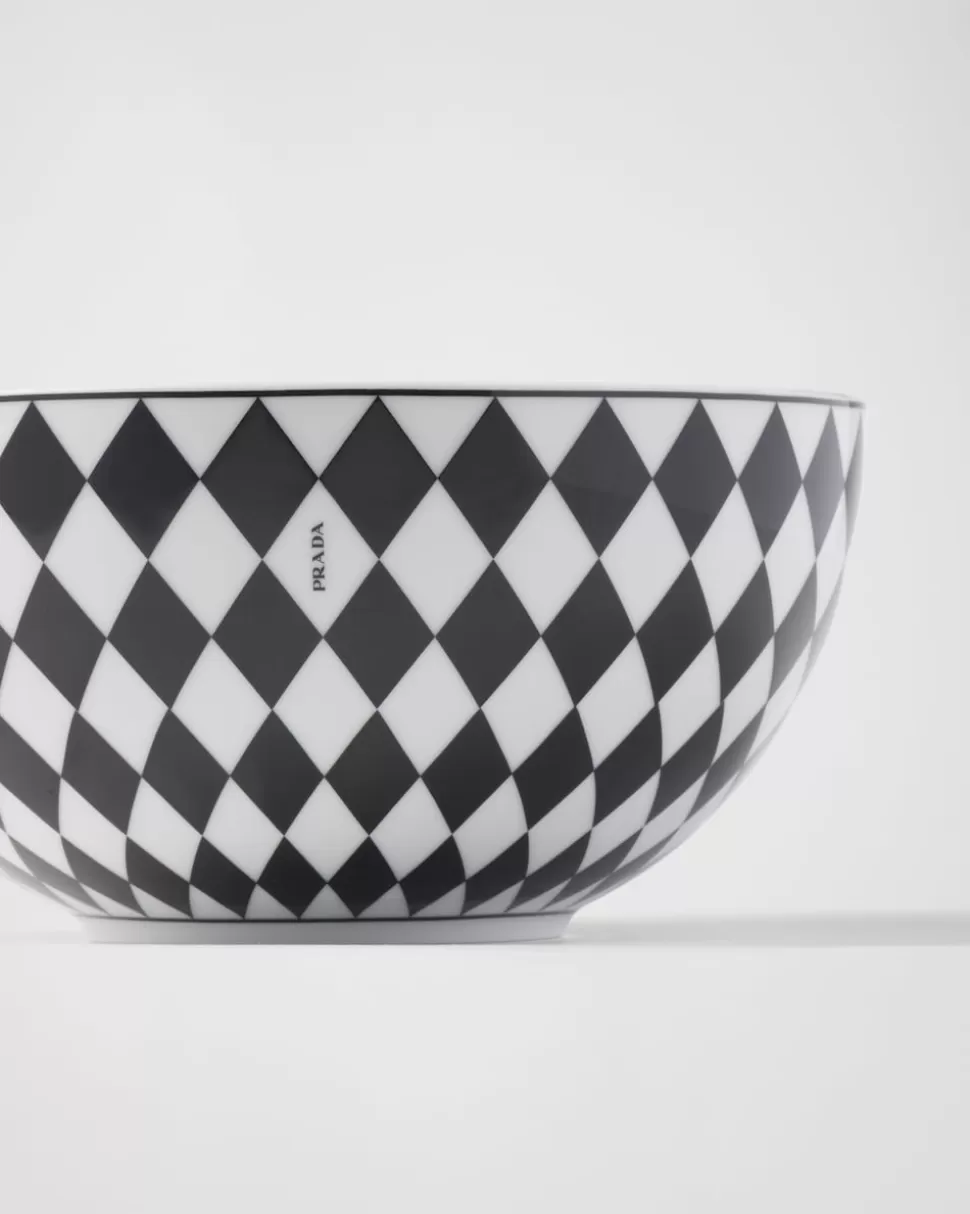 Prada Set De Dos Cuencos De Sopa De Porcelana - Checkerboard^ PLATOS Y BOLES