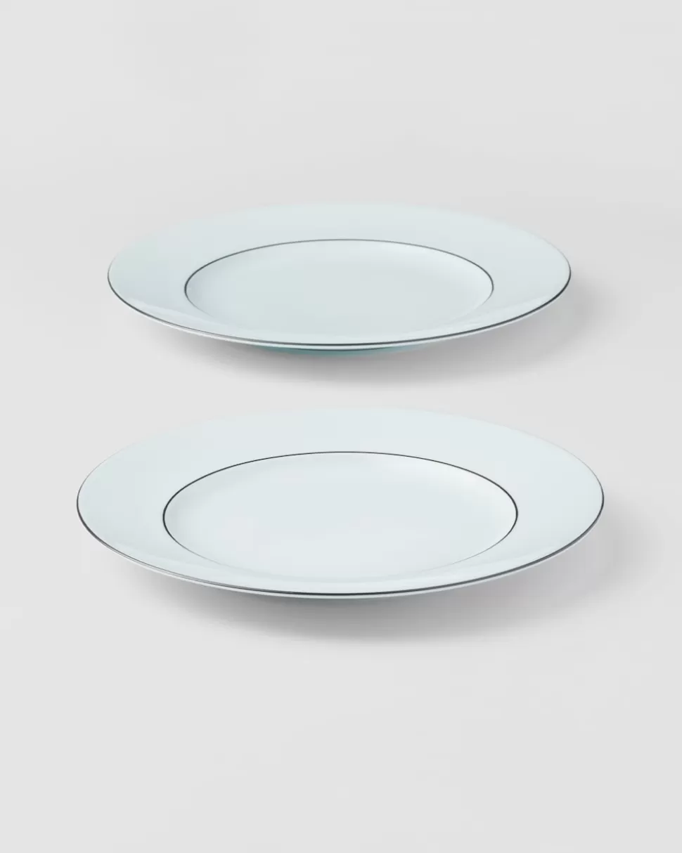 Prada Set De Dos Platos De Postre De Porcelana - Celadon^ PLATOS Y BOLES