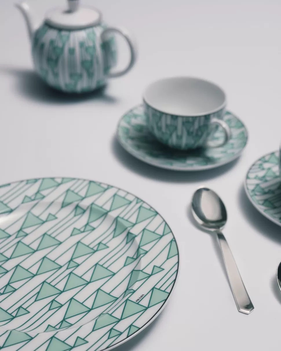 Prada Set De Dos Platos De Postre De Porcelana - Vienna Green^ PLATOS Y BOLES
