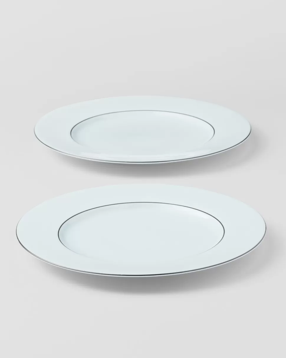 Prada Set De Dos Platos Llanos De Porcelana - Celadon^ PLATOS Y BOLES