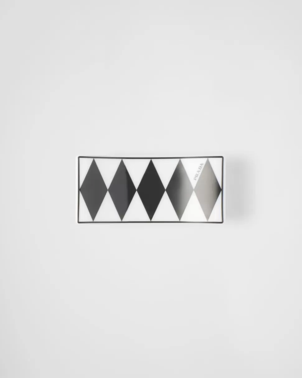 Prada Set De Dos Soportes Para Palillos De Porcelana - Checkerboard^ BANDEJAS Y ACCESORIOS DE MESA