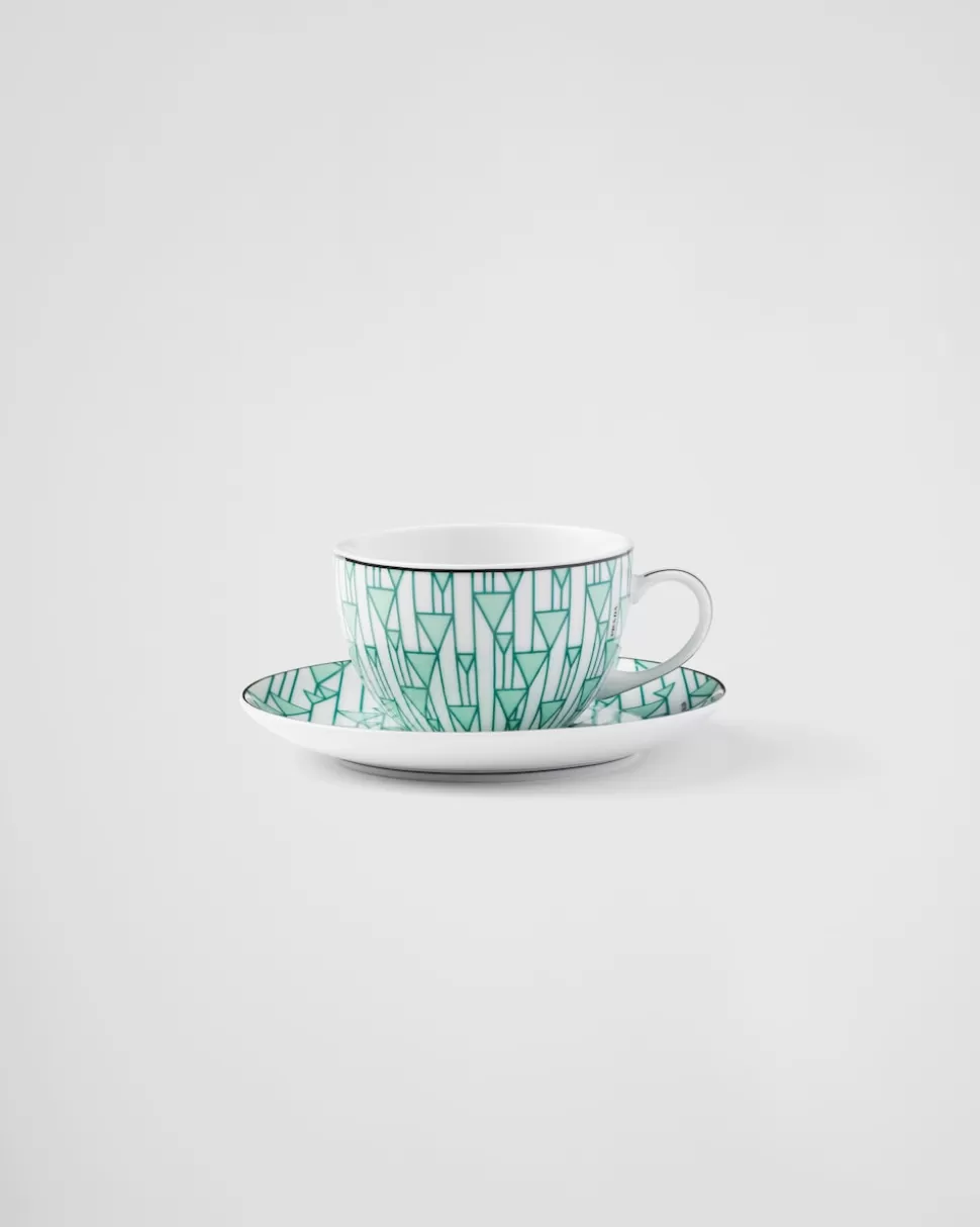 Prada Set De Dos Tazas De Té De Porcelana - Vienna Green^ TÉ Y CAFÉ