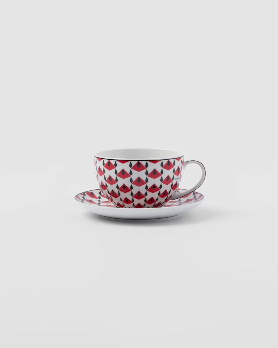 Prada Set De Dos Tazas De Té De Porcelana - Vienna Red^ TÉ Y CAFÉ