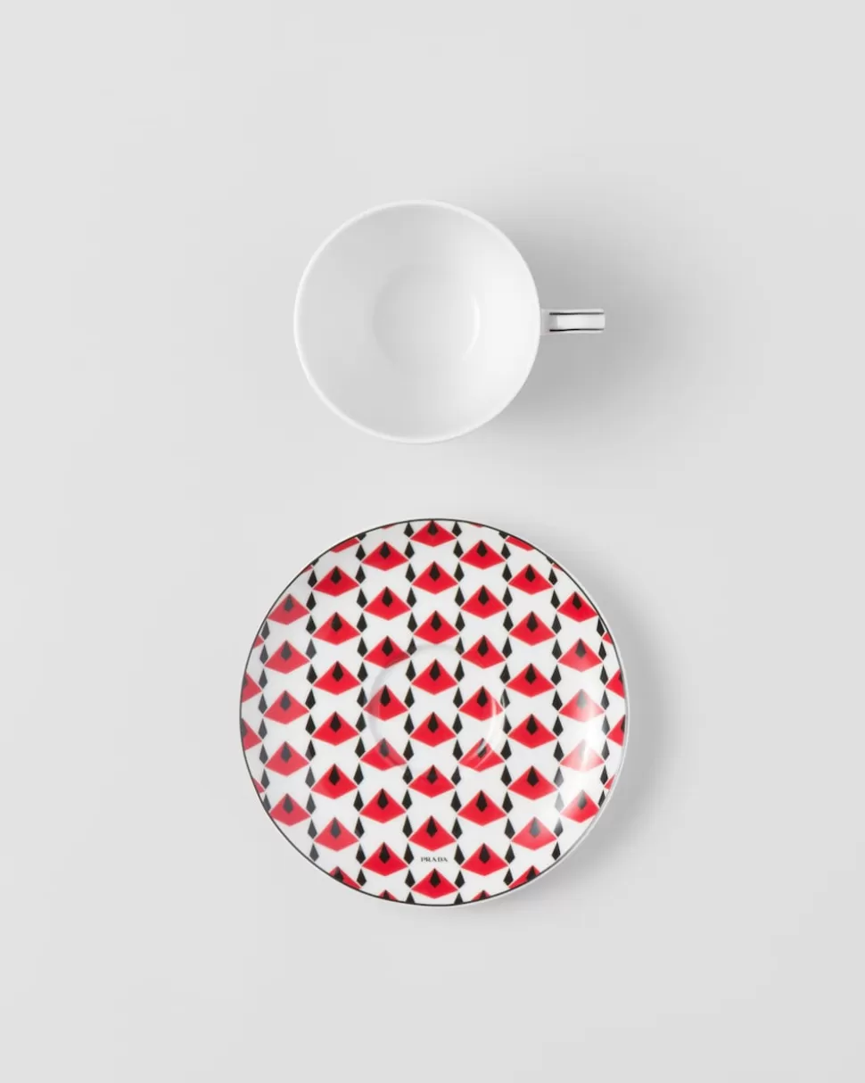 Prada Set De Dos Tazas De Té De Porcelana - Vienna Red^ TÉ Y CAFÉ
