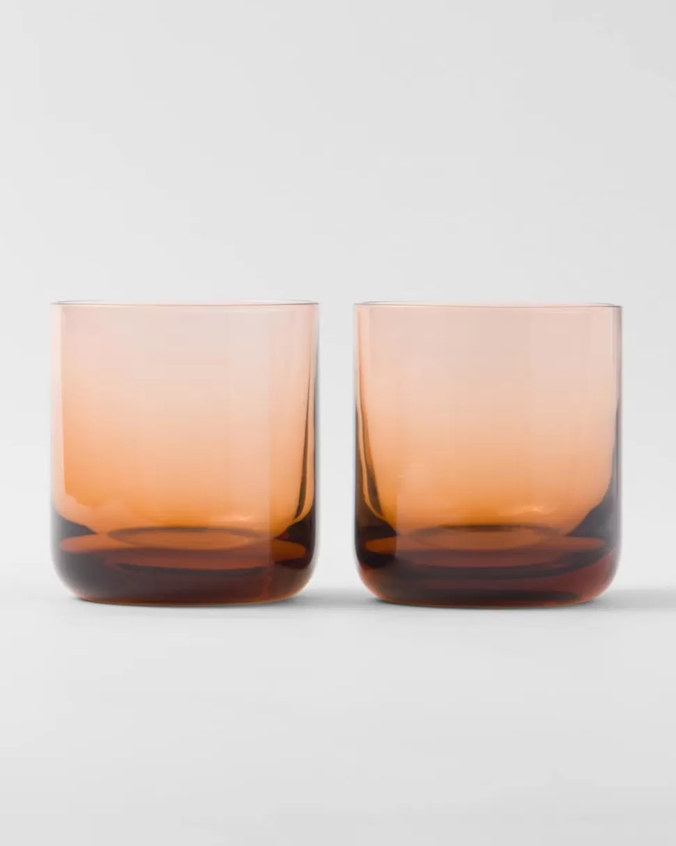 Prada Set De Dos Vasos De Cristal - Plinth^ COPAS Y VASOS