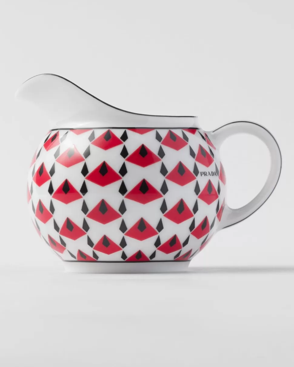 Prada Set De Jarrita Y Azucarero De Porcelana - Vienna Red^ TÉ Y CAFÉ