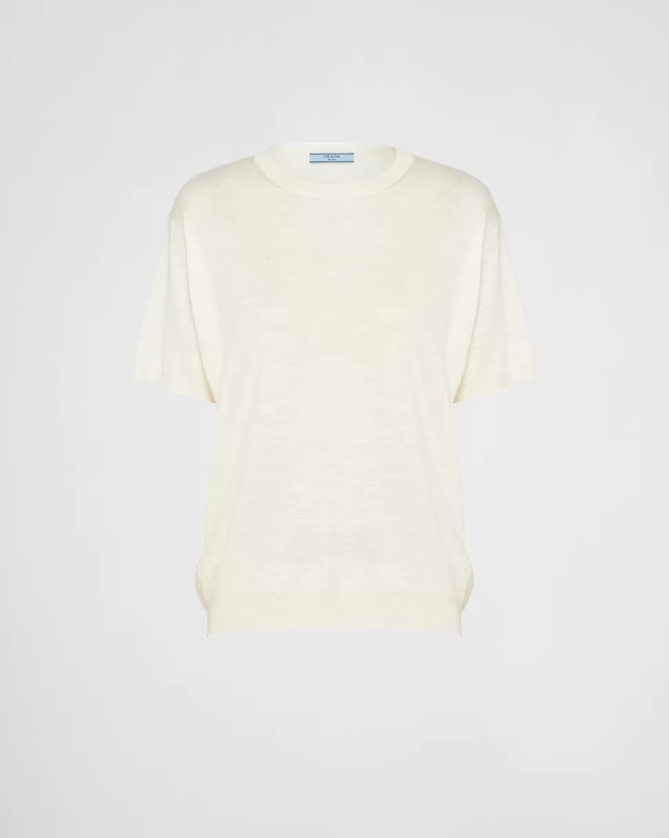 Prada Silk Crew-neck Sweater^Mujer TEJIDOS DE PUNTO