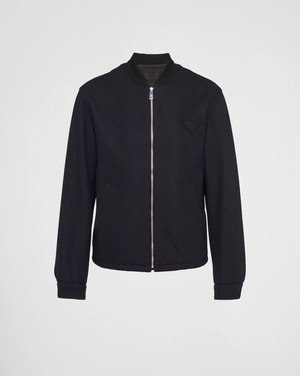 Prada Sobrecamisa De Lana Y Cachemir^Hombre CHAQUETAS Y ABRIGOS