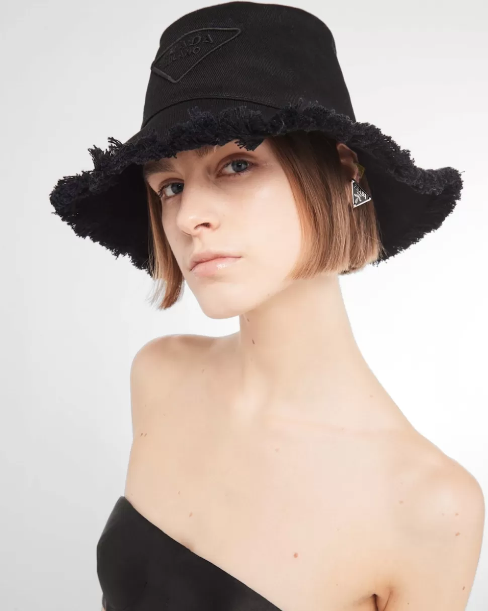 Prada Sombrero De Dril^Mujer SOMBREROS Y GUANTES